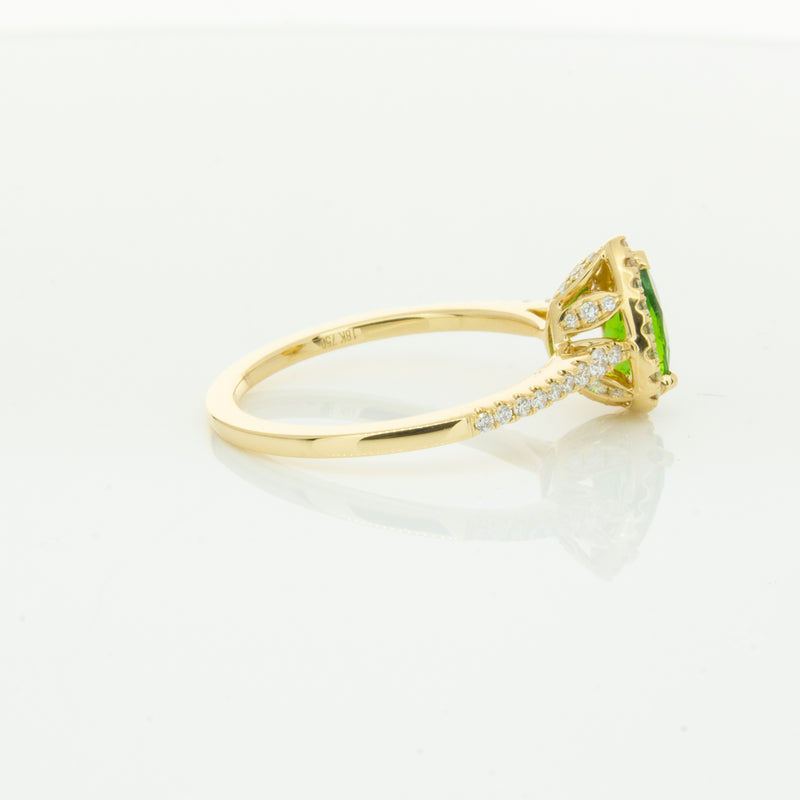 18ct Yellow Gold .74ct Tsavorite & Diamond Mini Sierra Ring-Ring-Walker & Hall