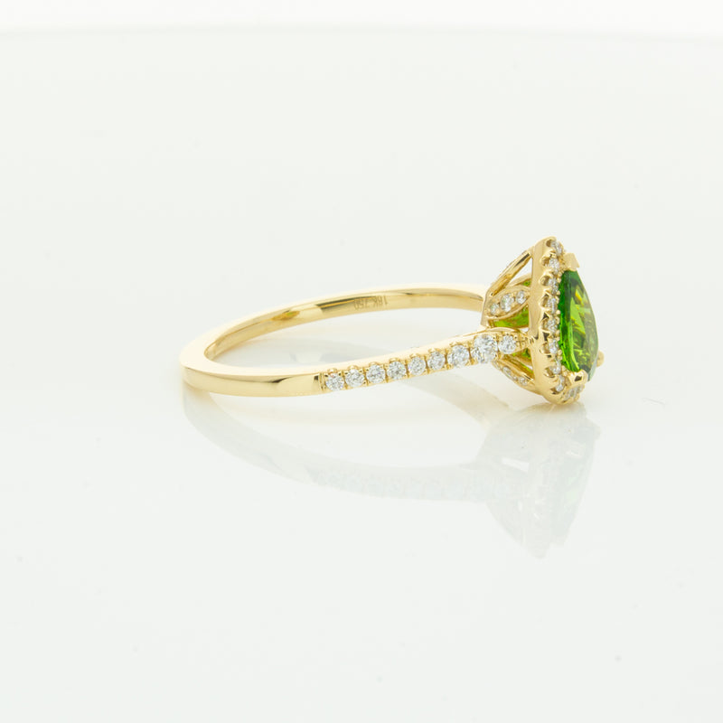 18ct Yellow Gold .74ct Tsavorite & Diamond Mini Sierra Ring-Ring-Walker & Hall