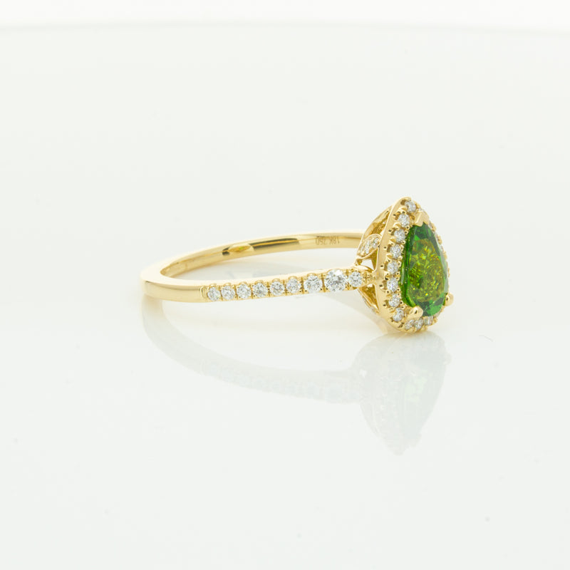 18ct Yellow Gold .74ct Tsavorite & Diamond Mini Sierra Ring-Ring-Walker & Hall