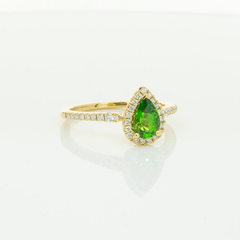 18ct Yellow Gold .74ct Tsavorite & Diamond Mini Sierra Ring-Ring-Walker & Hall