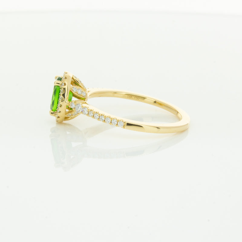 18ct Yellow Gold .94ct Tsavorite & Diamond Mini Sierra Ring-Ring-Walker & Hall
