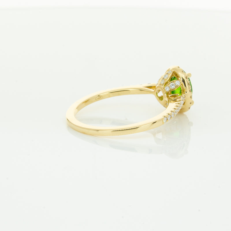 18ct Yellow Gold .94ct Tsavorite & Diamond Mini Sierra Ring-Ring-Walker & Hall