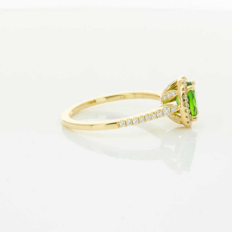 18ct Yellow Gold .94ct Tsavorite & Diamond Mini Sierra Ring-Ring-Walker & Hall