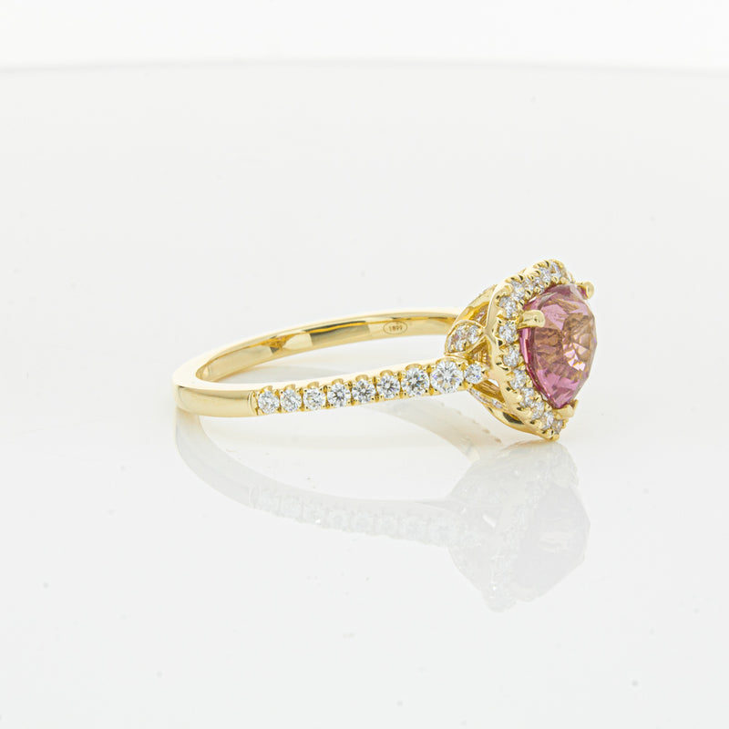 18ct Yellow Gold 2.21ct Pink Sapphire & Diamond Sierra Ring-Ring-Walker & Hall