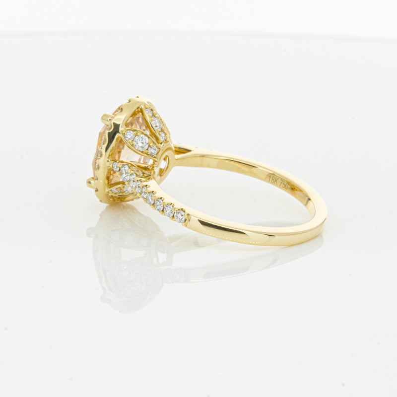 18ct Yellow Gold 4.01ct Pink Sapphire & Diamond Sierra Ring-Ring-Walker & Hall