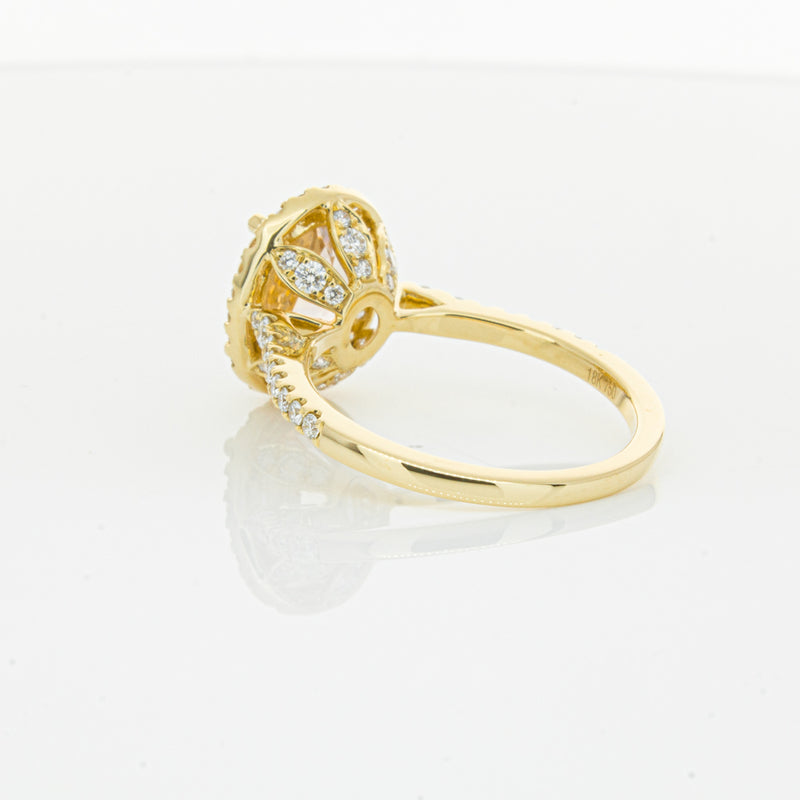 18ct Yellow Gold 4.01ct Pink Sapphire & Diamond Sierra Ring-Ring-Walker & Hall