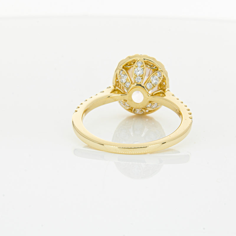 18ct Yellow Gold 4.01ct Pink Sapphire & Diamond Sierra Ring-Ring-Walker & Hall