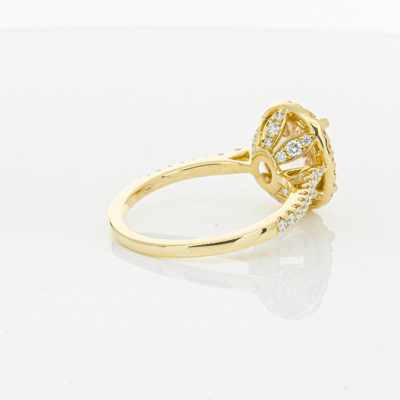 18ct Yellow Gold 4.01ct Pink Sapphire & Diamond Sierra Ring-Ring-Walker & Hall