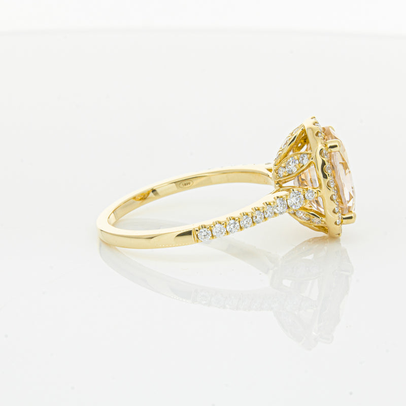 18ct Yellow Gold 4.01ct Pink Sapphire & Diamond Sierra Ring-Ring-Walker & Hall