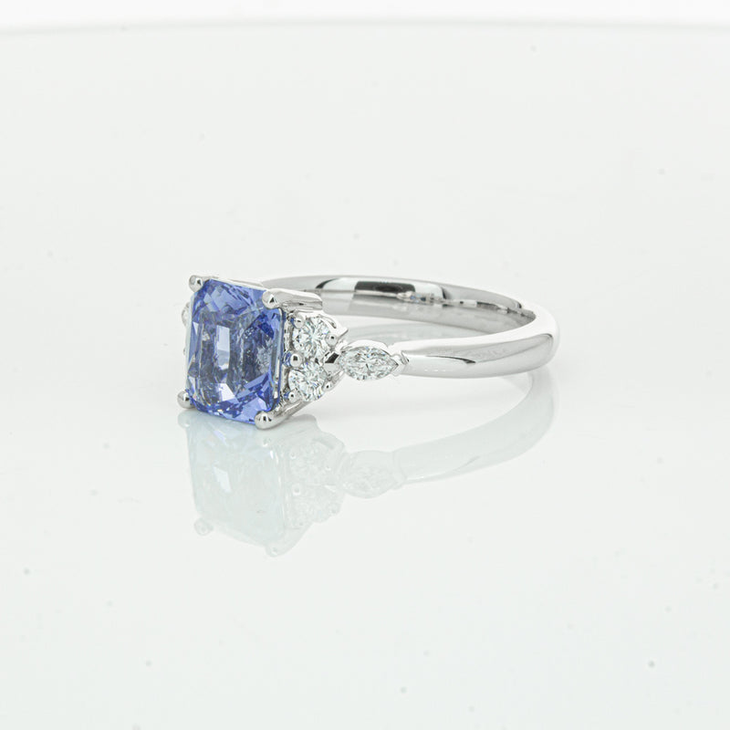 18ct White Gold Sapphire & Diamond Oriana Ring-Ring-Walker & Hall
