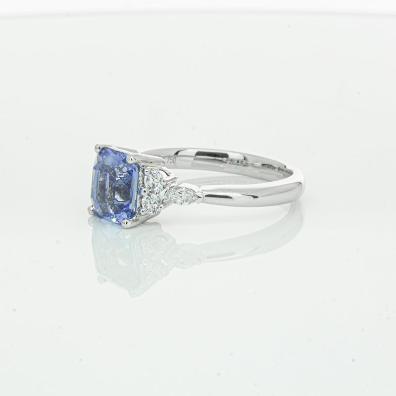 18ct White Gold Sapphire & Diamond Oriana Ring-Ring-Walker & Hall