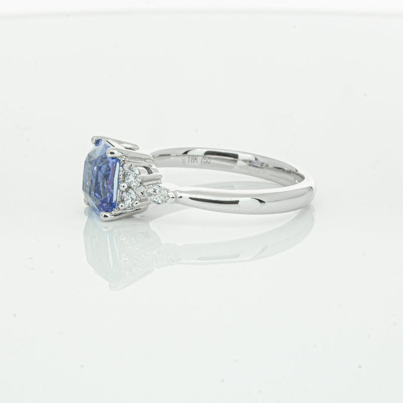 18ct White Gold Sapphire & Diamond Oriana Ring-Ring-Walker & Hall
