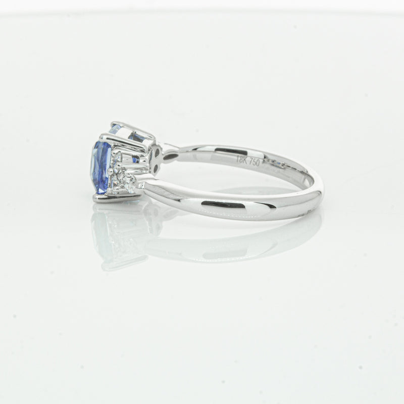 18ct White Gold Sapphire & Diamond Oriana Ring-Ring-Walker & Hall