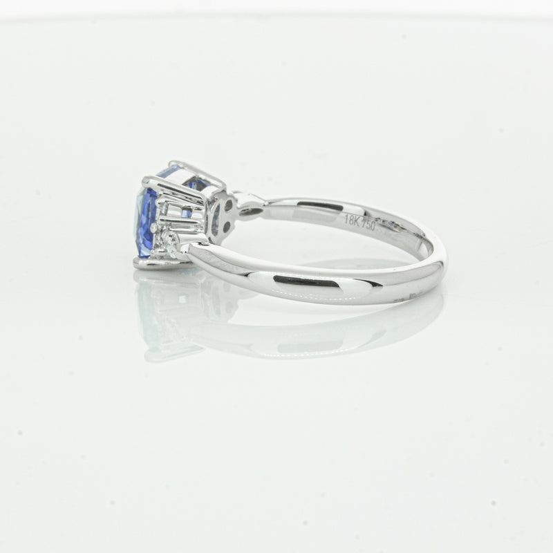 18ct White Gold Sapphire & Diamond Oriana Ring-Ring-Walker & Hall
