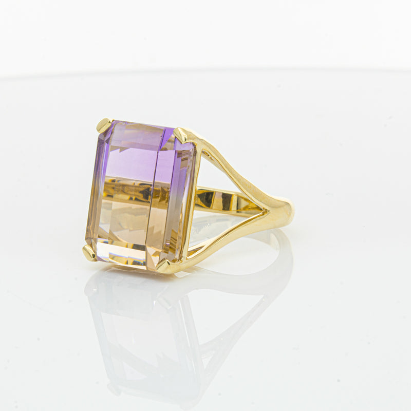 18ct Yellow Gold 12.30ct Ametrine Verona Ring-Ring-Walker & Hall