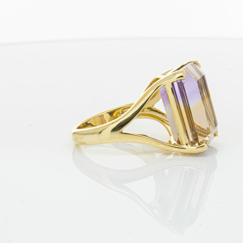 18ct Yellow Gold 12.30ct Ametrine Verona Ring-Ring-Walker & Hall