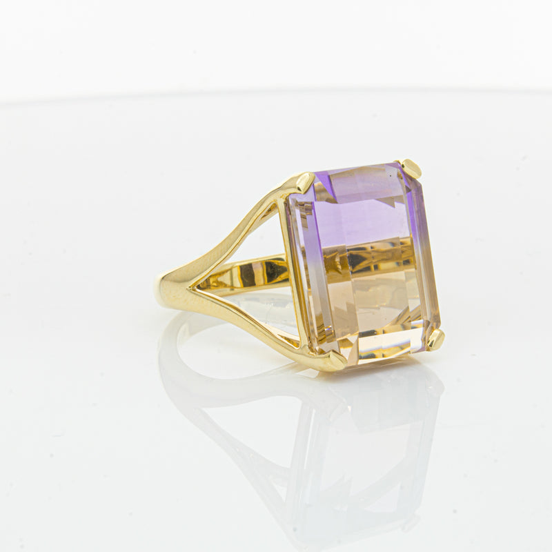 18ct Yellow Gold 12.30ct Ametrine Verona Ring-Ring-Walker & Hall