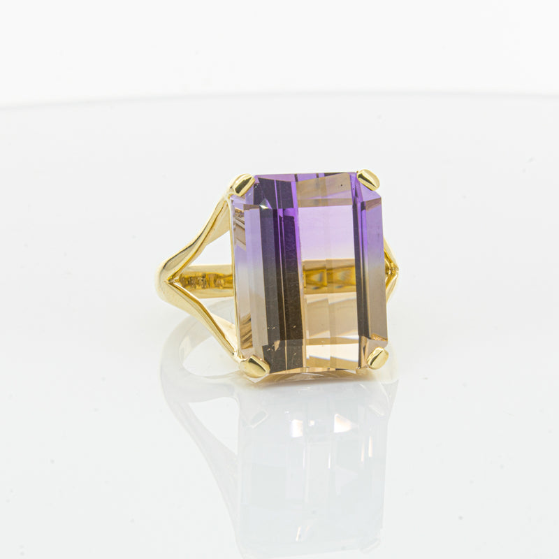 18ct Yellow Gold 12.30ct Ametrine Verona Ring-Ring-Walker & Hall