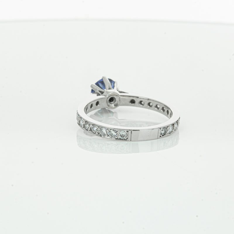 Deja Vu Platinum 1.20ct Sapphire & Diamond Ring-Ring-Walker & Hall