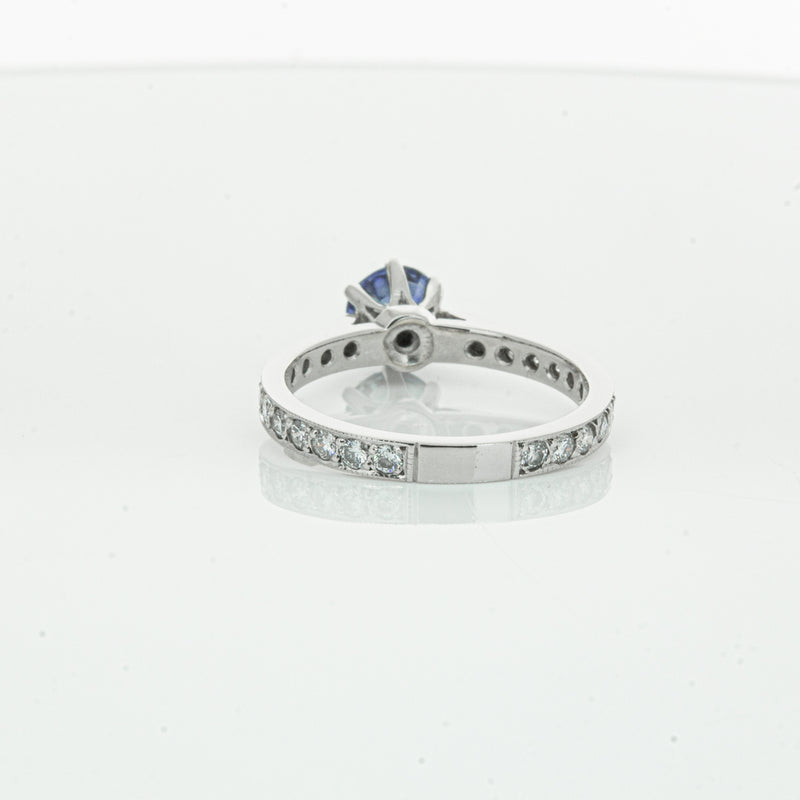 Deja Vu Platinum 1.20ct Sapphire & Diamond Ring-Ring-Walker & Hall