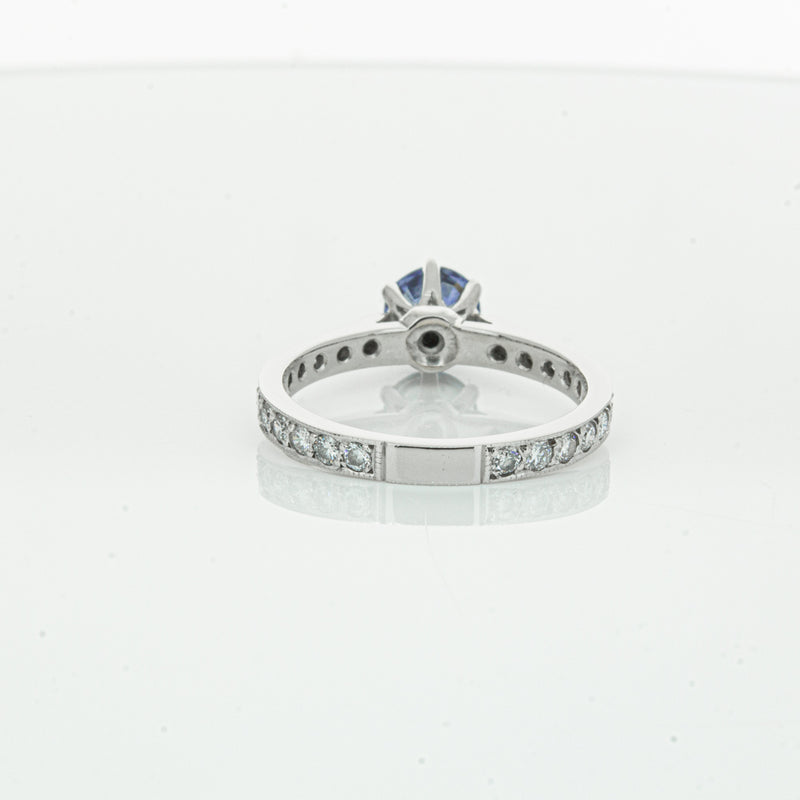Deja Vu Platinum 1.20ct Sapphire & Diamond Ring-Ring-Walker & Hall