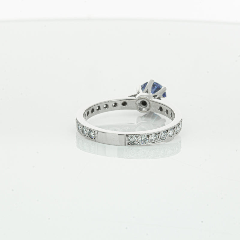 Deja Vu Platinum 1.20ct Sapphire & Diamond Ring-Ring-Walker & Hall