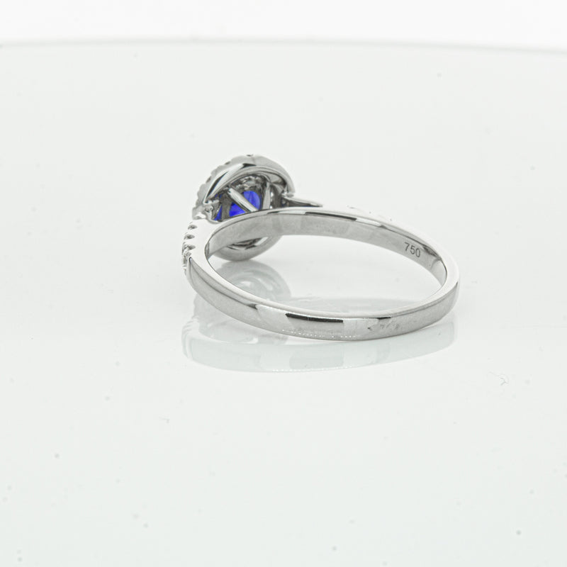 Deja Vu 18ct White Gold .62ct Sapphire & Diamond Ring-Ring-Walker & Hall