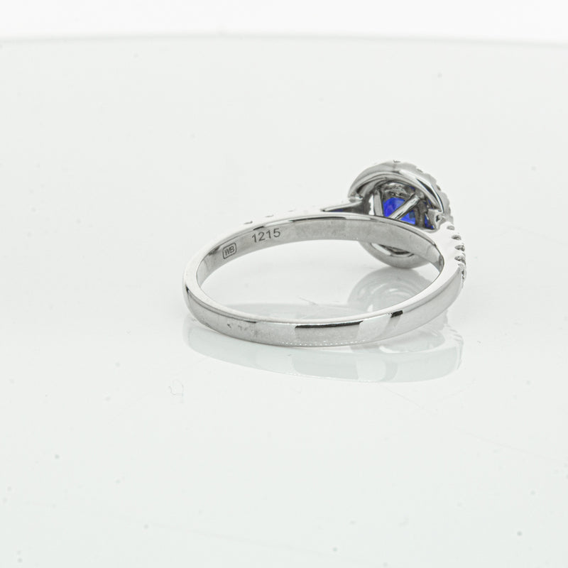 Deja Vu 18ct White Gold .62ct Sapphire & Diamond Ring-Ring-Walker & Hall