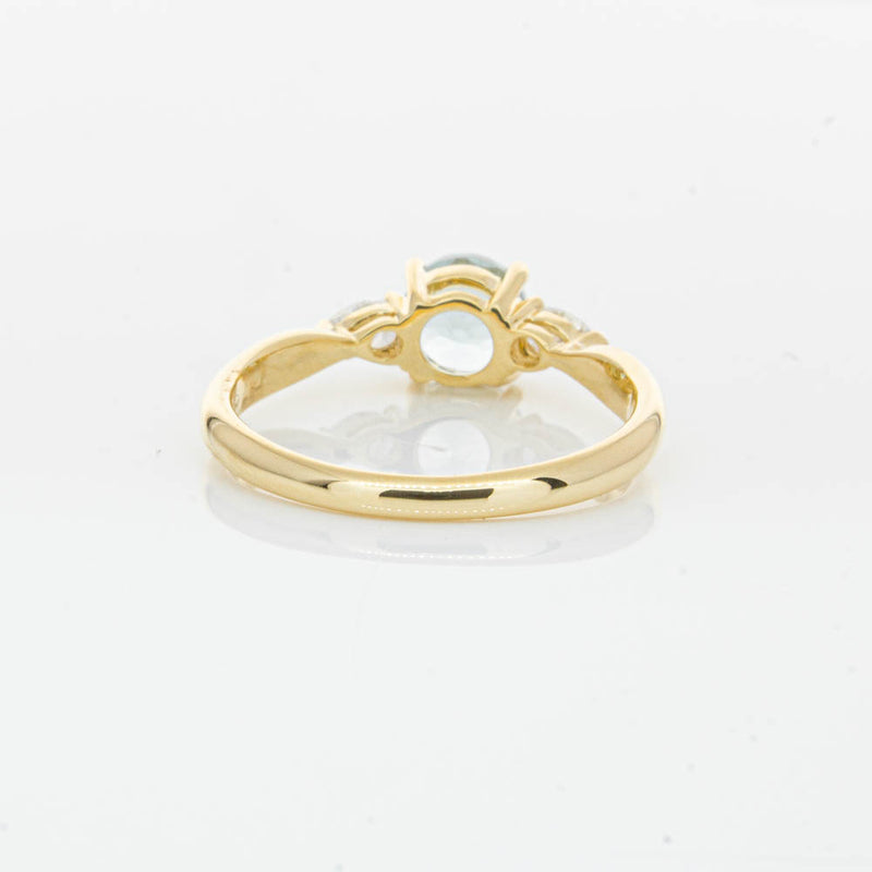 18ct Yellow Gold Aquamarine & Diamond Ayla Ring-Ring-Walker & Hall