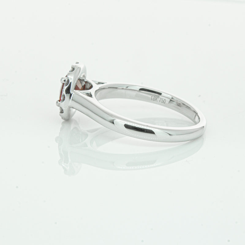 18ct White Gold 1.03ct Ruby & Diamond Eclipse Ring-Ring-Walker & Hall