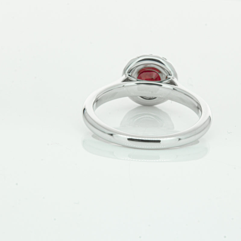 18ct White Gold 1.03ct Ruby & Diamond Eclipse Ring-Ring-Walker & Hall
