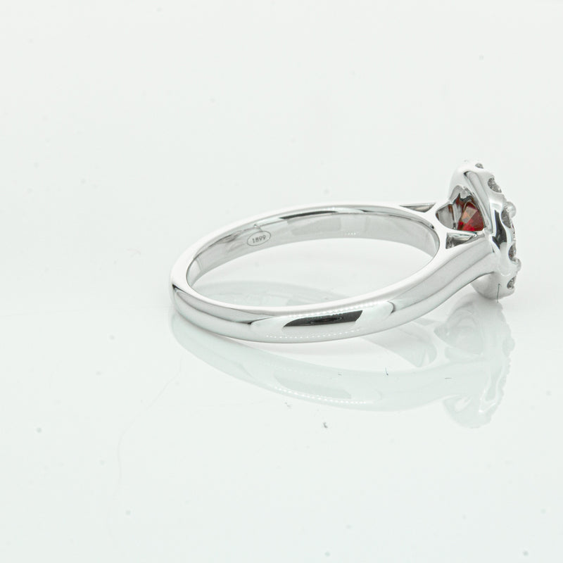 18ct White Gold 1.03ct Ruby & Diamond Eclipse Ring-Ring-Walker & Hall