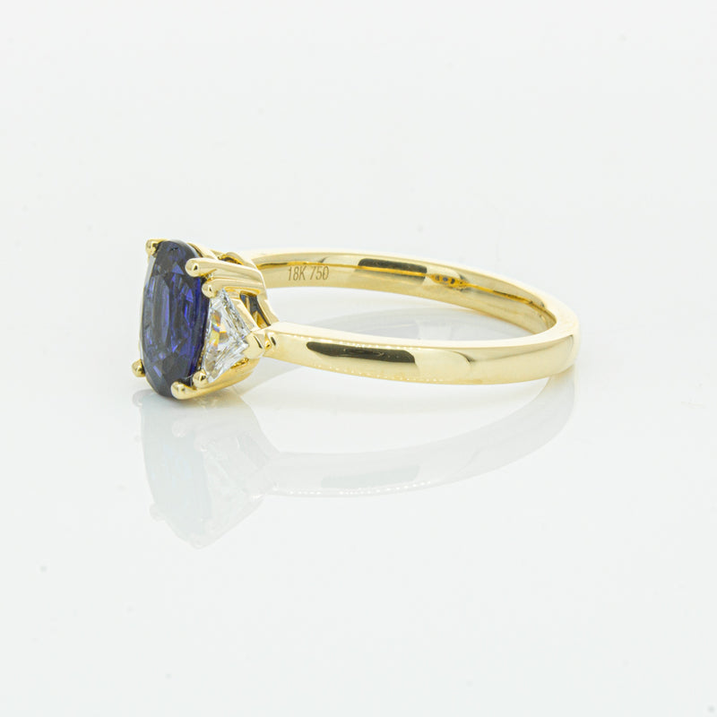 18ct Yellow Gold 1.42ct Sapphire & Diamond Ring-Ring-Walker & Hall