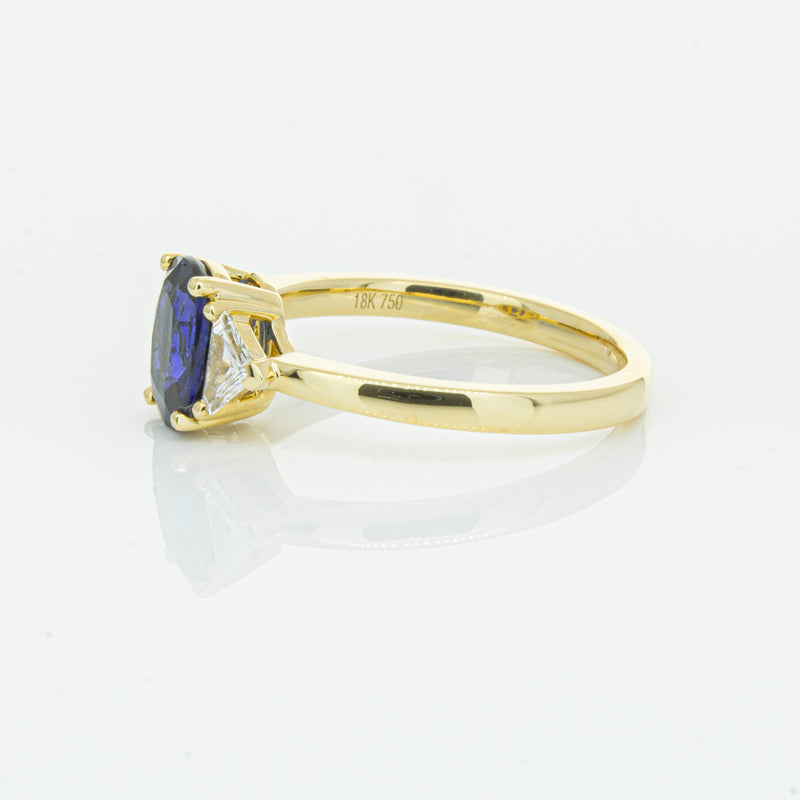 18ct Yellow Gold 1.42ct Sapphire & Diamond Ring-Ring-Walker & Hall