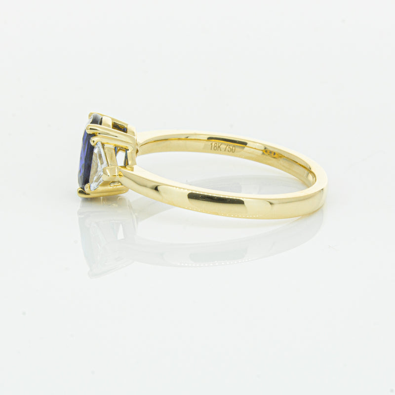 18ct Yellow Gold 1.42ct Sapphire & Diamond Ring-Ring-Walker & Hall