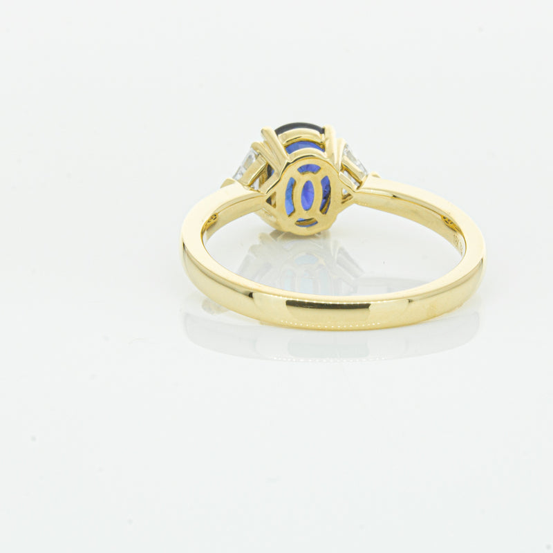 18ct Yellow Gold 1.42ct Sapphire & Diamond Ring-Ring-Walker & Hall