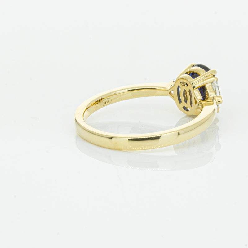 18ct Yellow Gold 1.42ct Sapphire & Diamond Ring-Ring-Walker & Hall