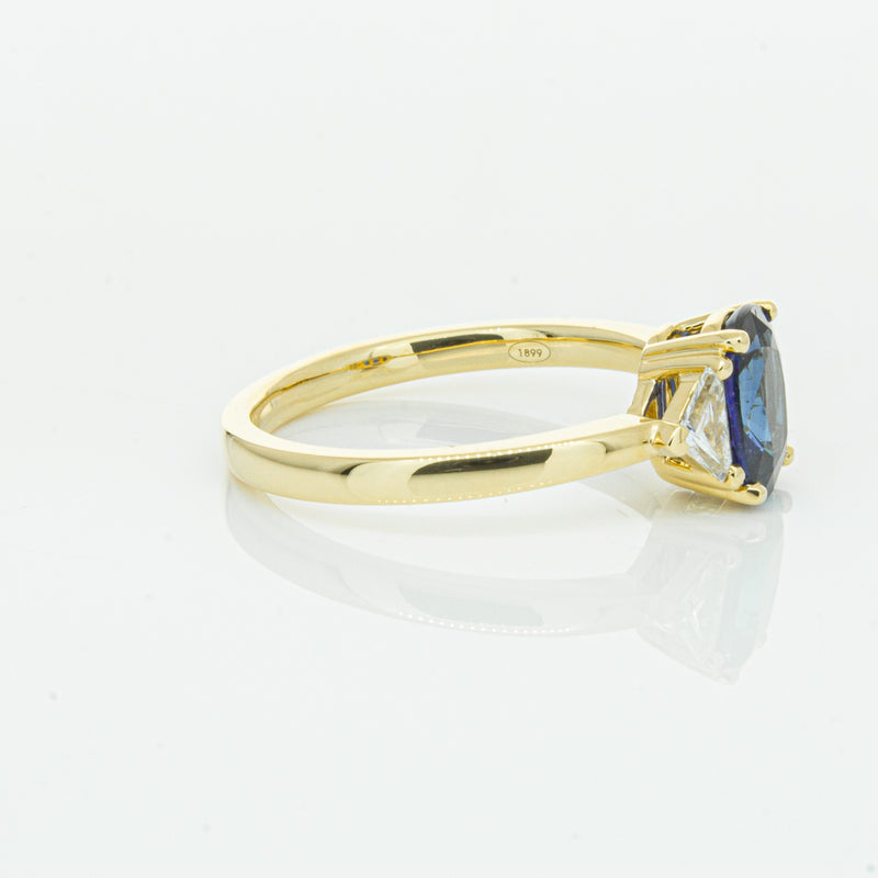 18ct Yellow Gold 1.42ct Sapphire & Diamond Ring-Ring-Walker & Hall