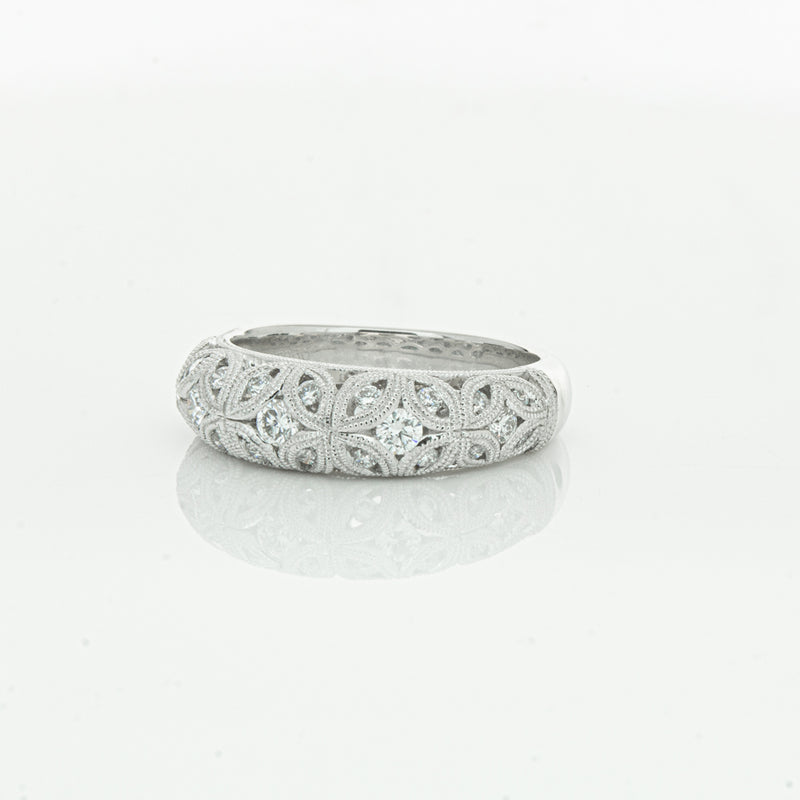 Platinum Diamond Filigree Ring-Ring-Walker & Hall