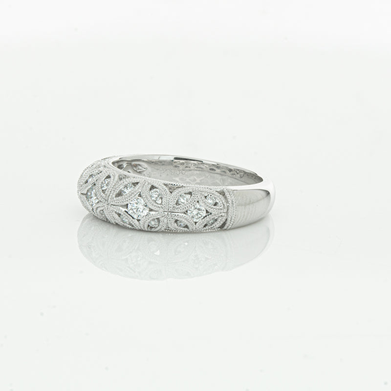 Platinum Diamond Filigree Ring-Ring-Walker & Hall