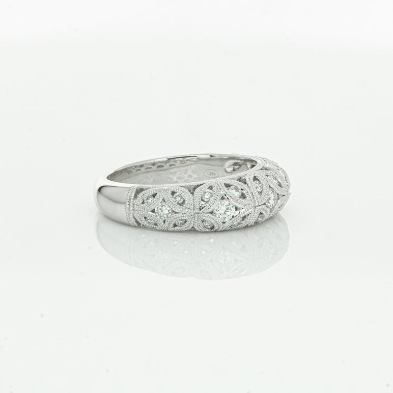 Platinum Diamond Filigree Ring-Ring-Walker & Hall
