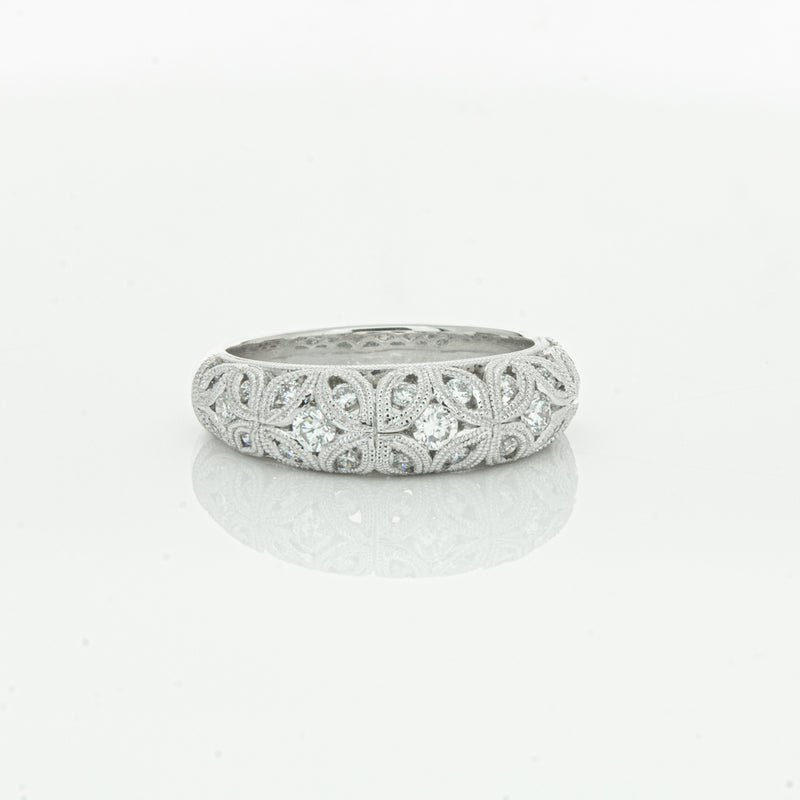 Platinum Diamond Filigree Ring-Ring-Walker & Hall