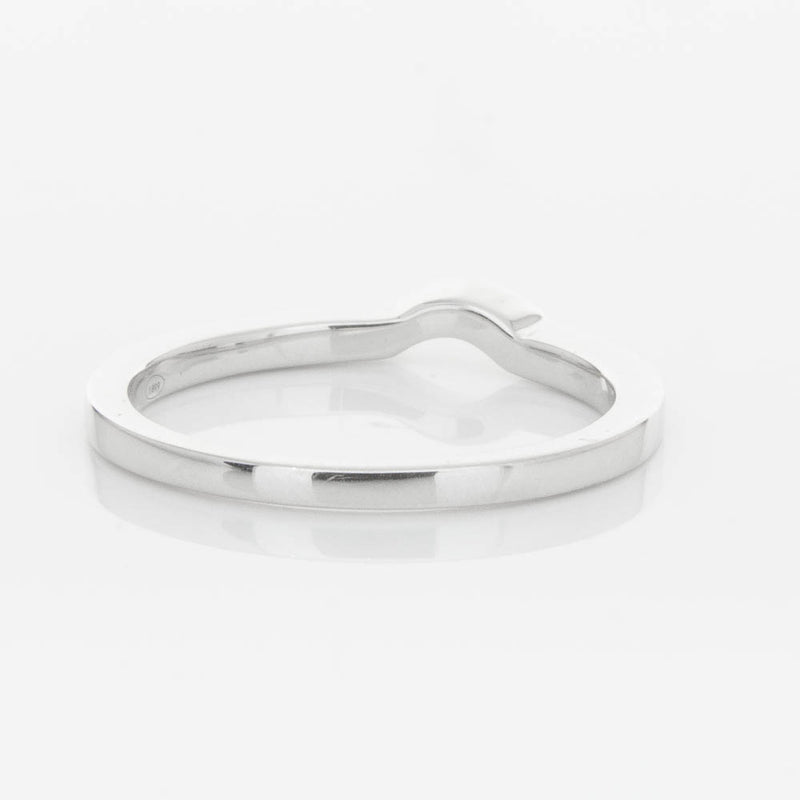 18ct White Gold .08ct Diamond Eiffel Band-Ring-Walker & Hall