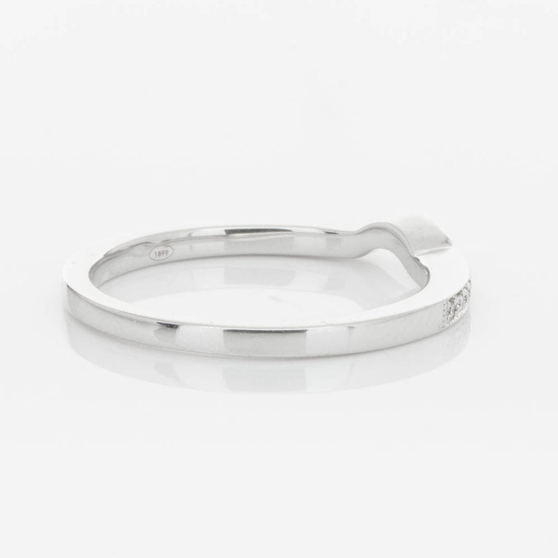 18ct White Gold .08ct Diamond Eiffel Band-Ring-Walker & Hall