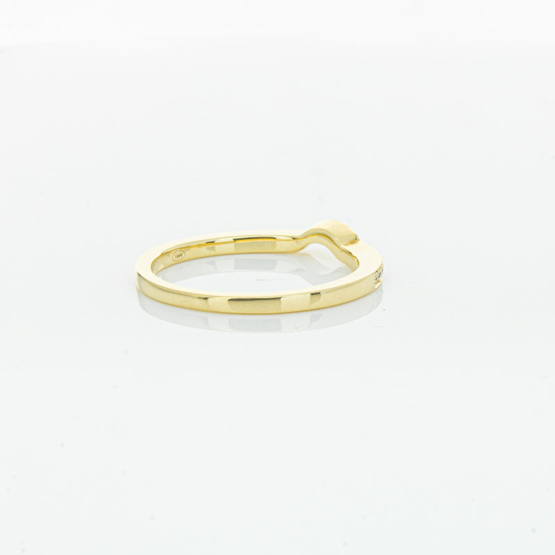 18ct Yellow Gold .08ct Diamond Eiffel Band-Ring-Walker & Hall