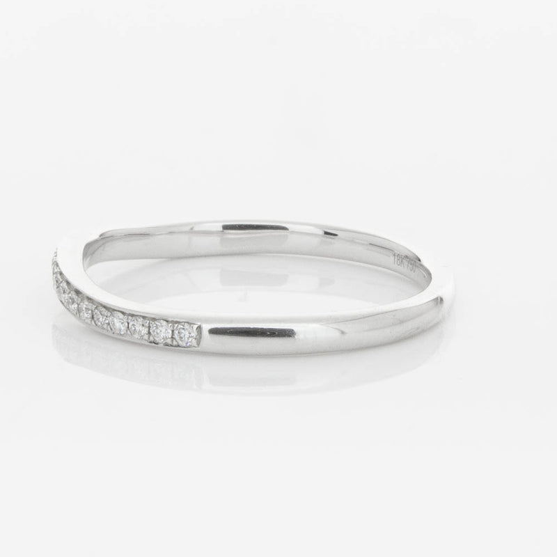 18ct White Gold .15ct Diamond Grace Band-Ring-Walker & Hall