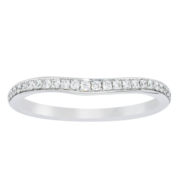 18ct White Gold .15ct Diamond Grace Band - Ring - Walker & Hall