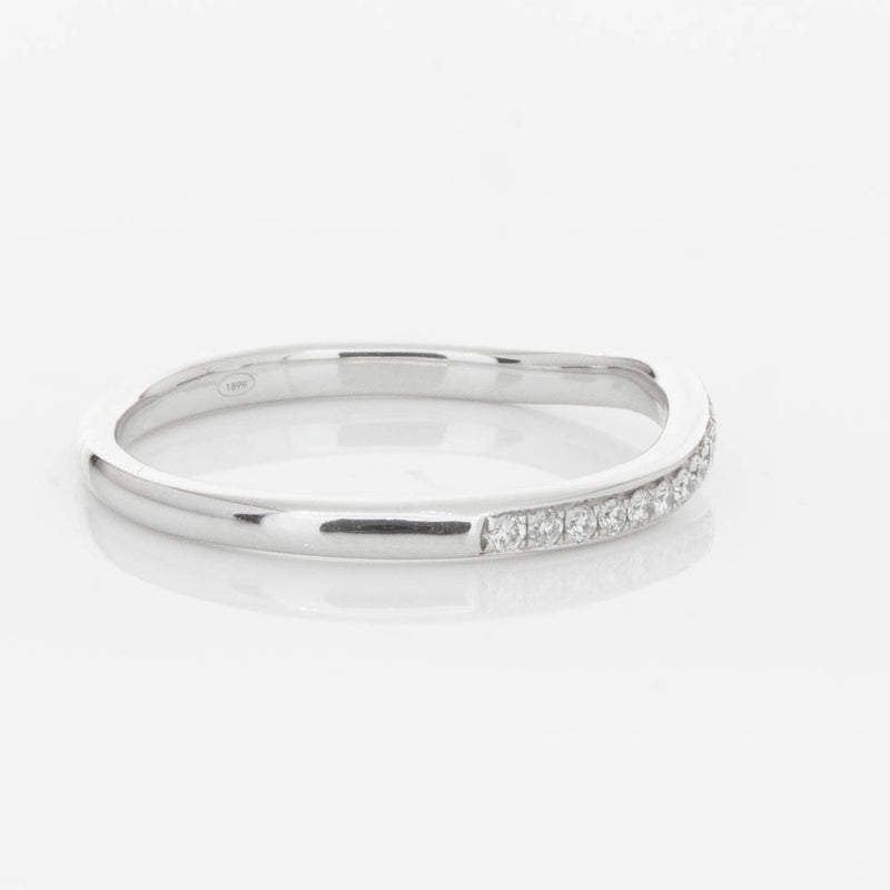 18ct White Gold .15ct Diamond Grace Band-Ring-Walker & Hall