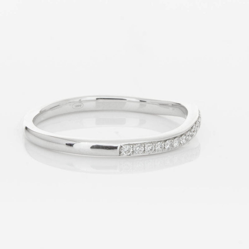 18ct White Gold .15ct Diamond Grace Band-Ring-Walker & Hall
