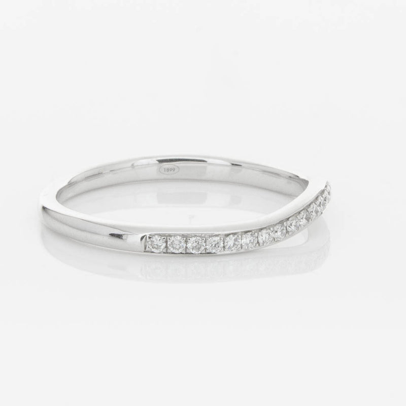 18ct White Gold .15ct Diamond Grace Band-Ring-Walker & Hall